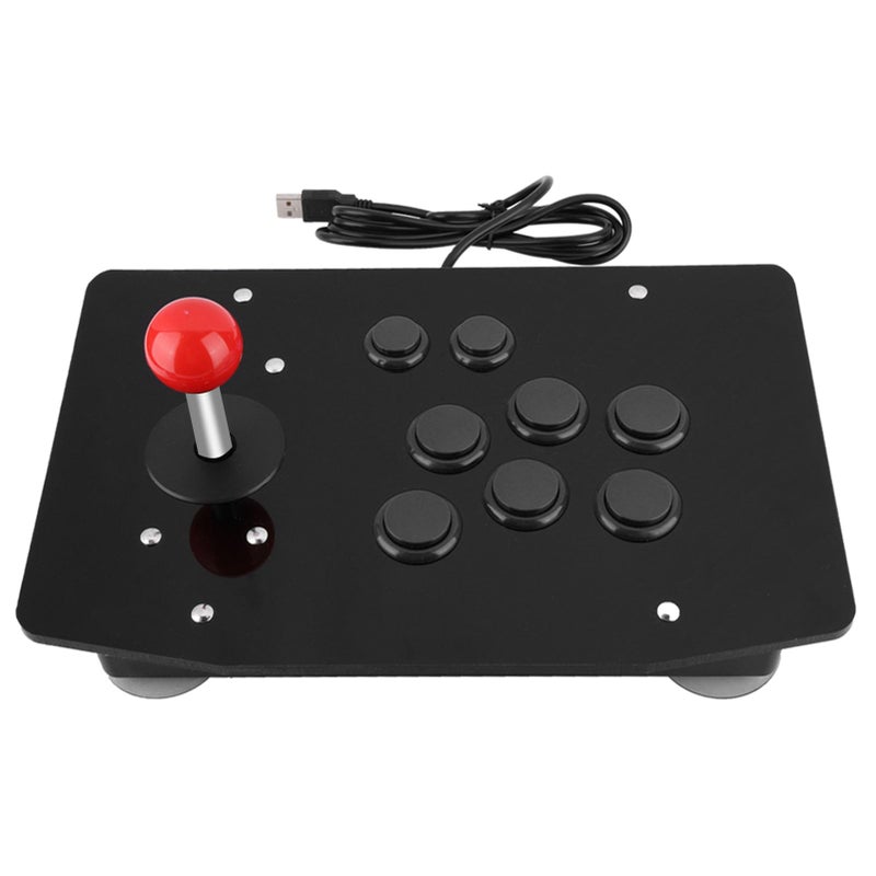 fosa Stick Joystick Game Controller, USB Rocker Controller With Fixed Large Suction Cup, 3D Card type Buttons Classic Controller Board Stick Joystick - Image 1